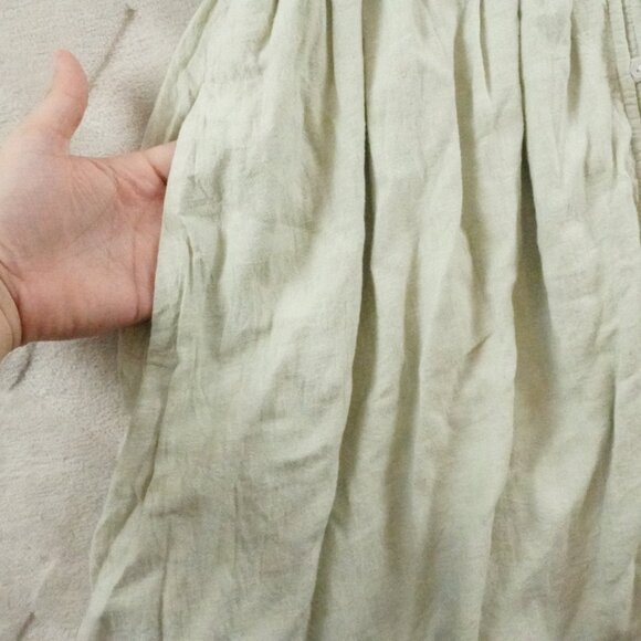 Madewell Linen-Blend Sophia Mini Dress Womens Extra Large Button Front Closure - Picture 2 of 13